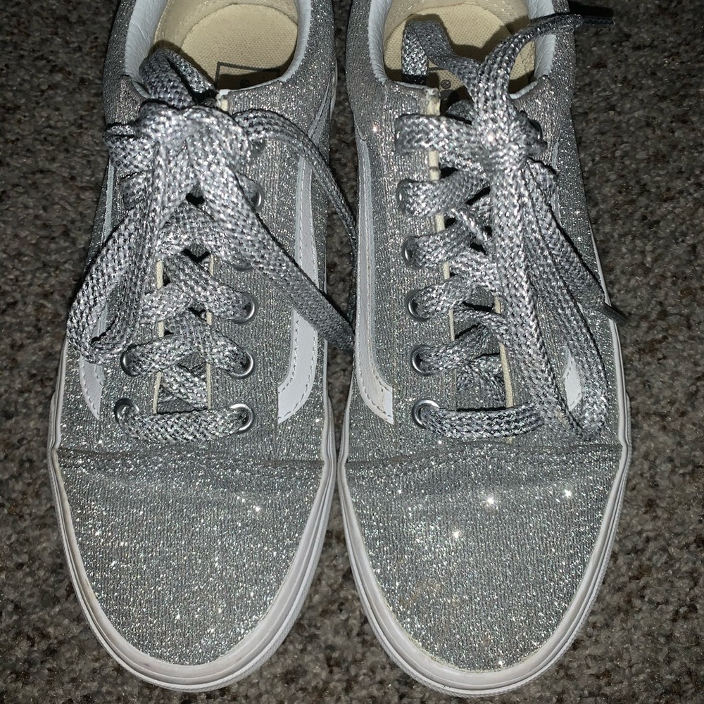 Silver Vans size 5.5